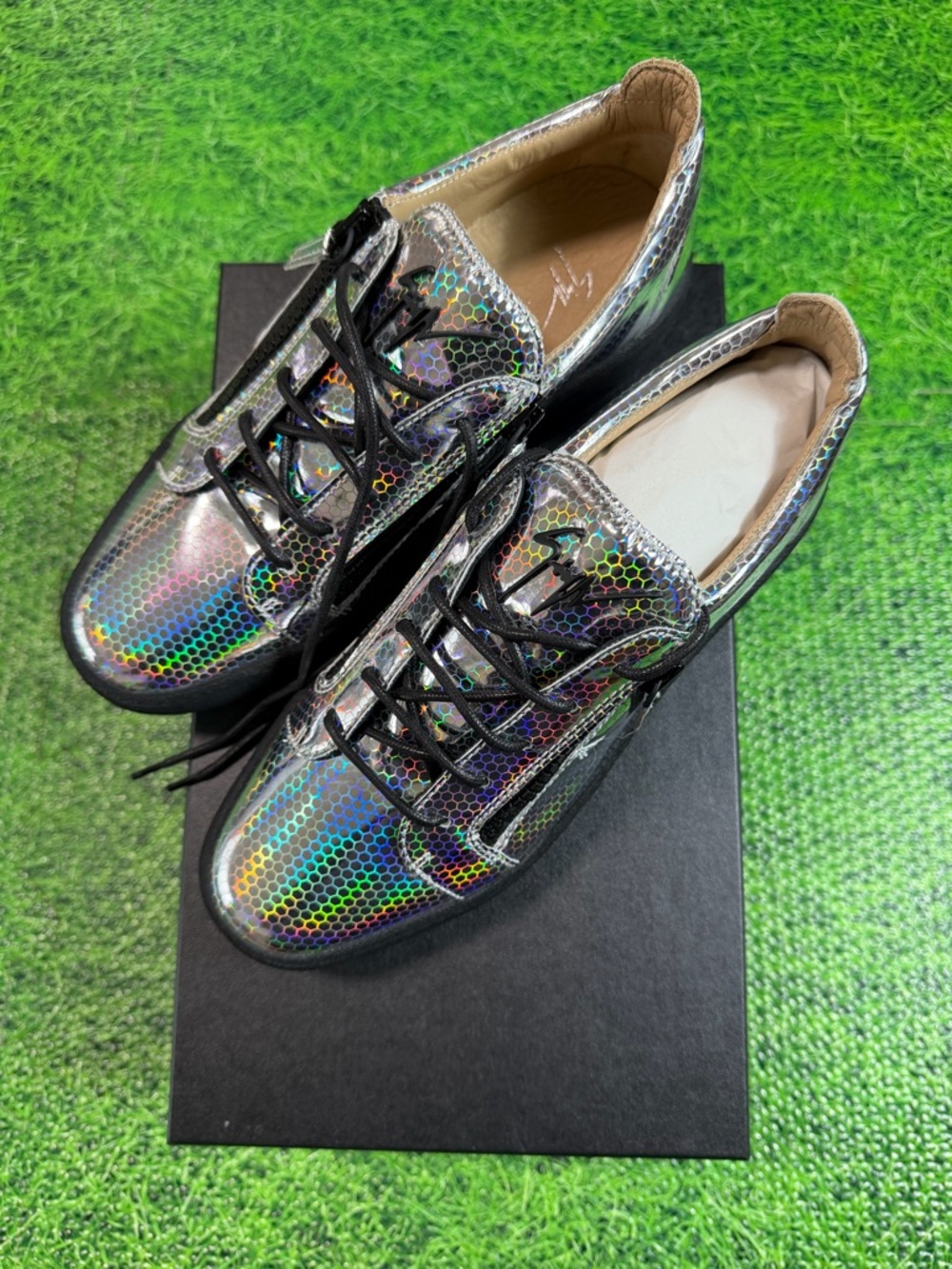 Giuseppe Zanotti Men's Argento Side Zip Sneaker Size US 9 EU 42 $750